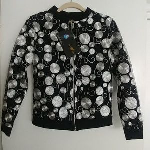 Joan Boyce (HSN)Black & Silver Embroidered Jacket